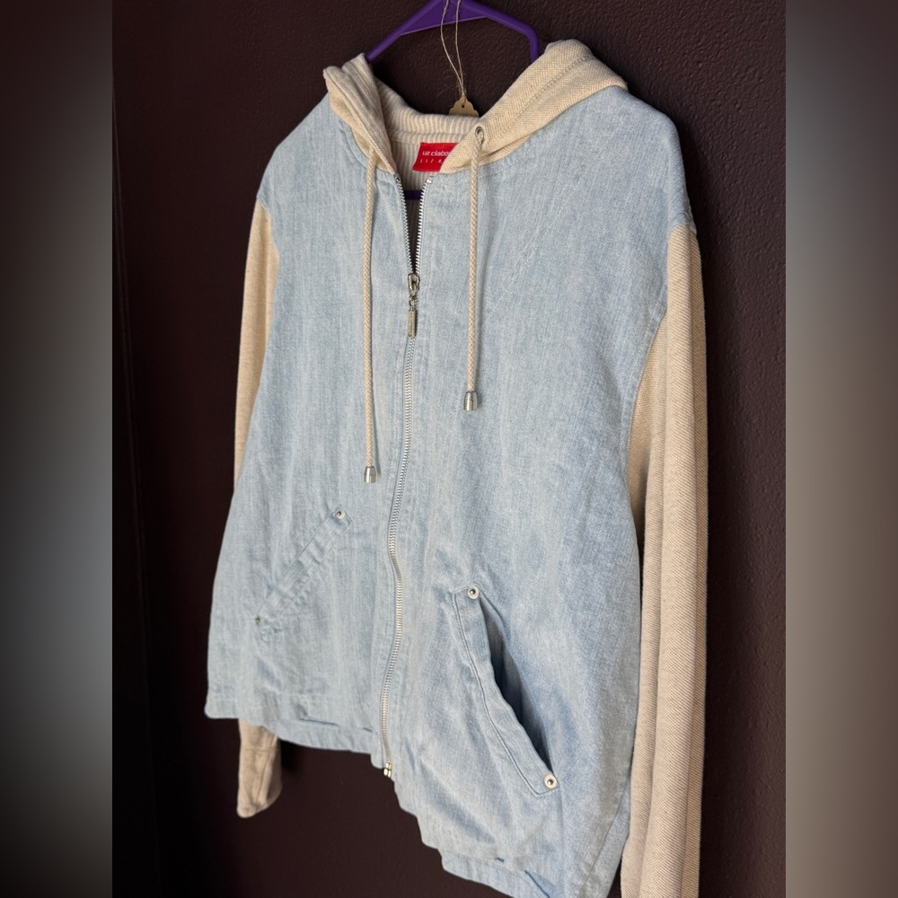 80s Vintage Liz Claiborne Jean and Terry Lightweight Jacket Petite Small